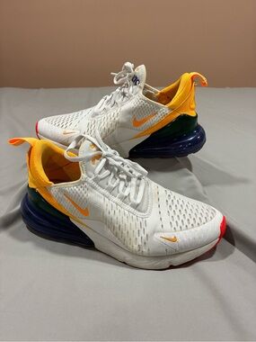 Nike Air Max 270 White Laser Orange AH6789-105 Women's US  Sz 8